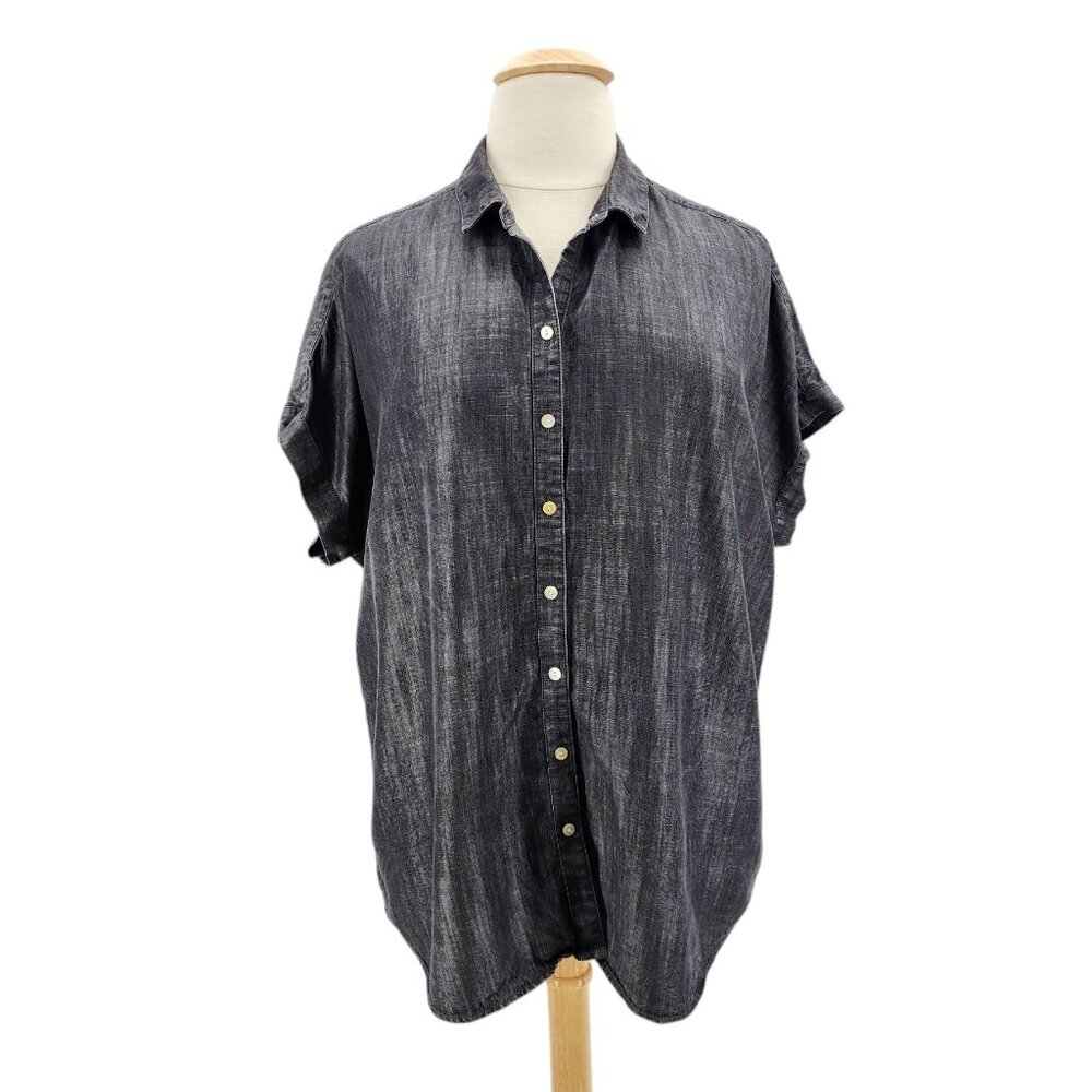 Soft Surroundings Black Button Down Shirt